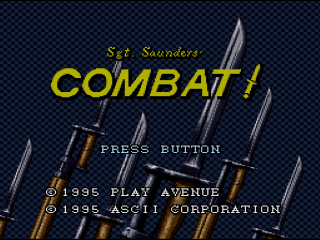 Sgt. Saunders' Combat title screen for Super Famicom